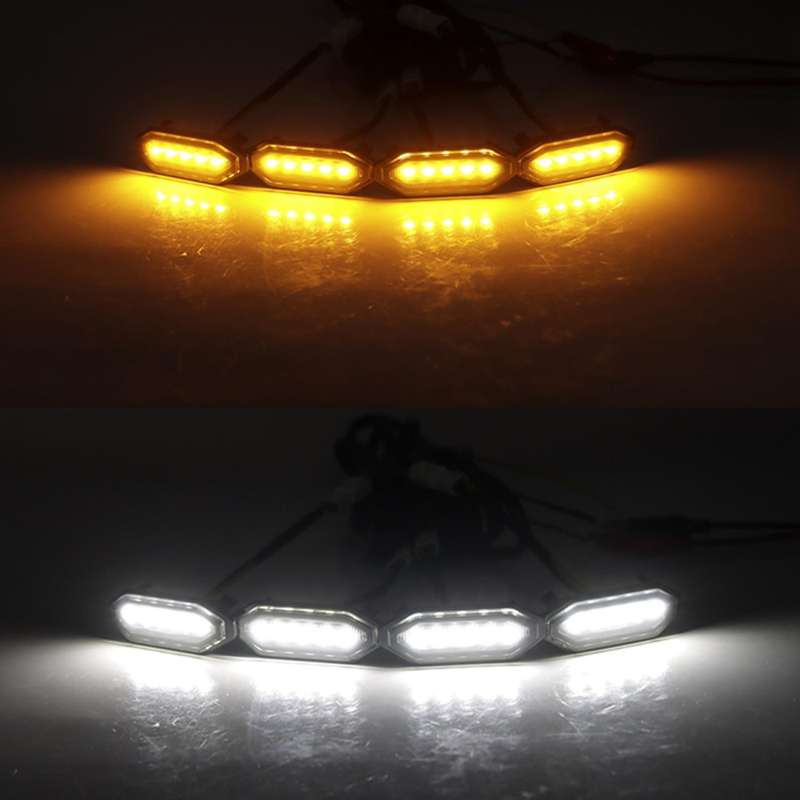 LED Front Grille Lights White Amber Light External Grille Lamps