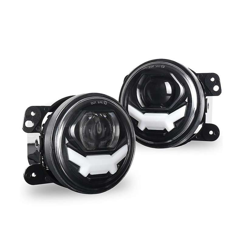LED Front Fog Light for Wrangler PT Rambler Exterior Upgrade Retrofit 30W 4Inch Angel Eyes Laser-Fr