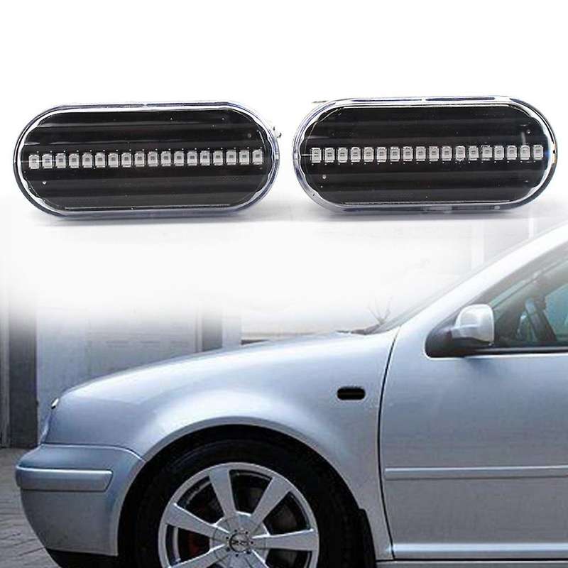 LED Front Side Marker Light for MK4 R32 Golf B5 B5.5 New ,Turn Signal Lamp Assembly Replacement,Dark