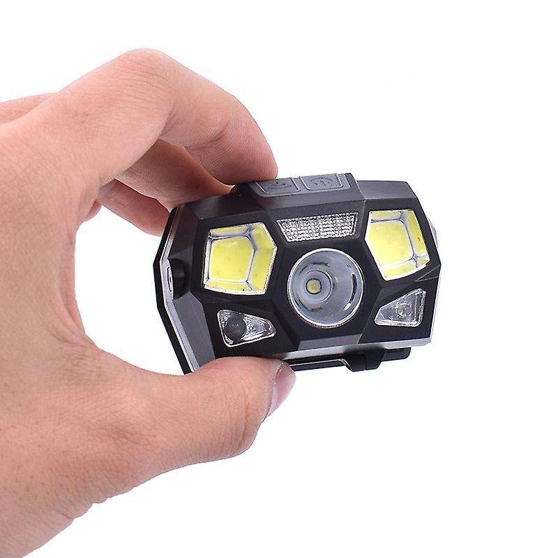 Led head light lamp Motion Sensor Ultra Bright Hard Hat Head Light Usb Rechargeable Waterproof Flash