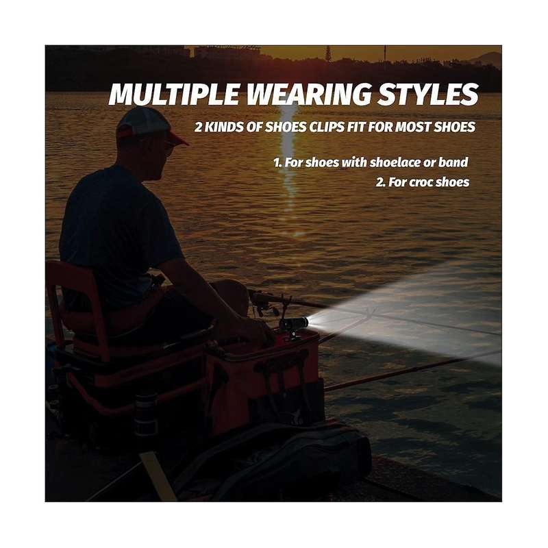 Led Headlight Shoes Light for Croc IPX5 Waterproof Shoes Light Dog Walking Handy Camping for Croc Ad