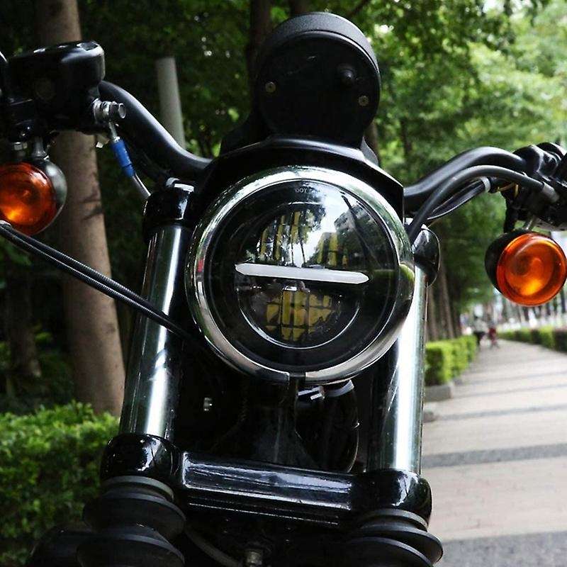 LED Headlight with Halo DRL Bulb Kit Motorcycle Headlight Suitable for Locomotive Modified Headlight