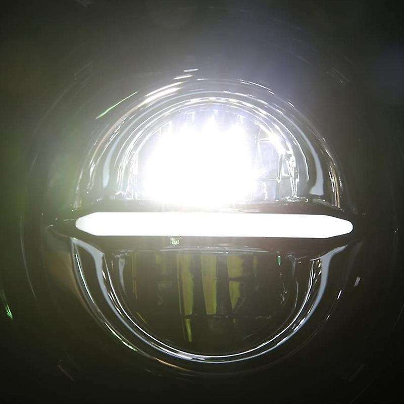 LED Headlight with Halo DRL Bulb Kit Motorcycle Headlight Suitable for Locomotive Modified Headlight