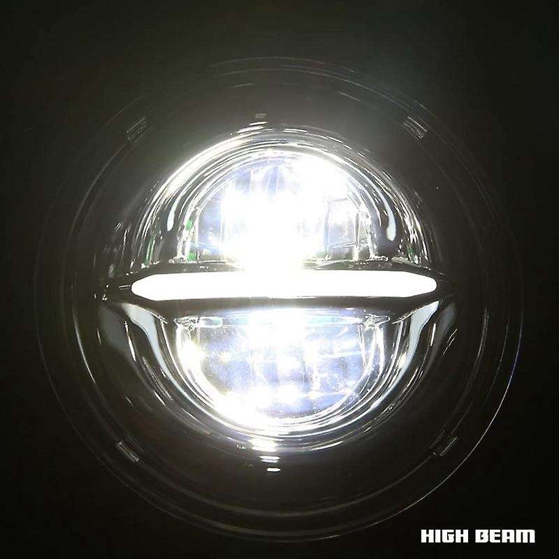 LED Headlight with Halo DRL Bulb Kit Motorcycle Headlight Suitable for Locomotive Modified Headlight