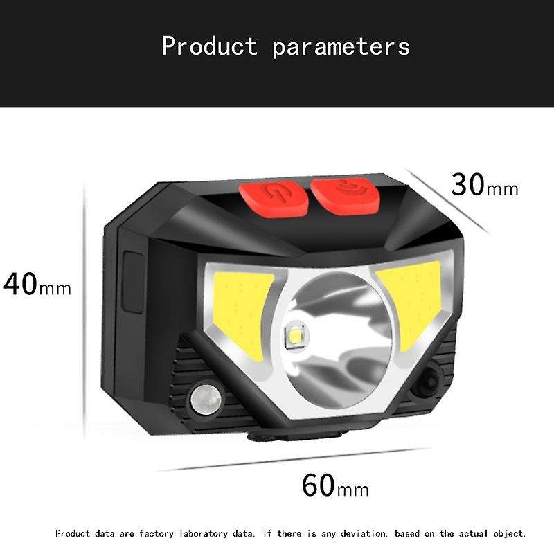 Led Headlights Usb Charging Induction Flashlight Head-Mounted Outdoor Strong Headlights Night Fishin