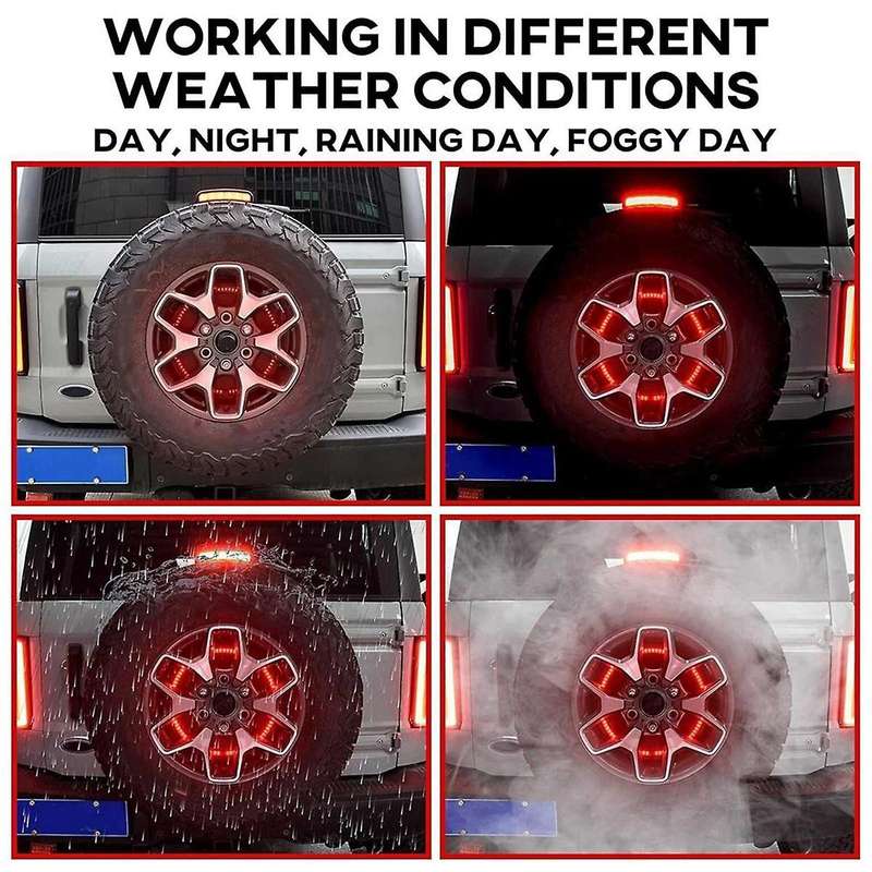 LED High Mount Stop Light and Rear Spare Wheel Brake Light for 2/4D 2021-2023
