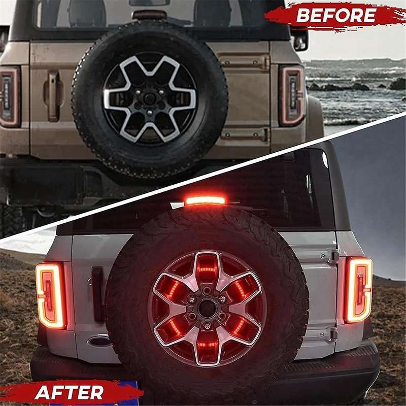 LED High Mount Stop Light and Rear Spare Wheel Brake Light for 2/4D 2021-2023