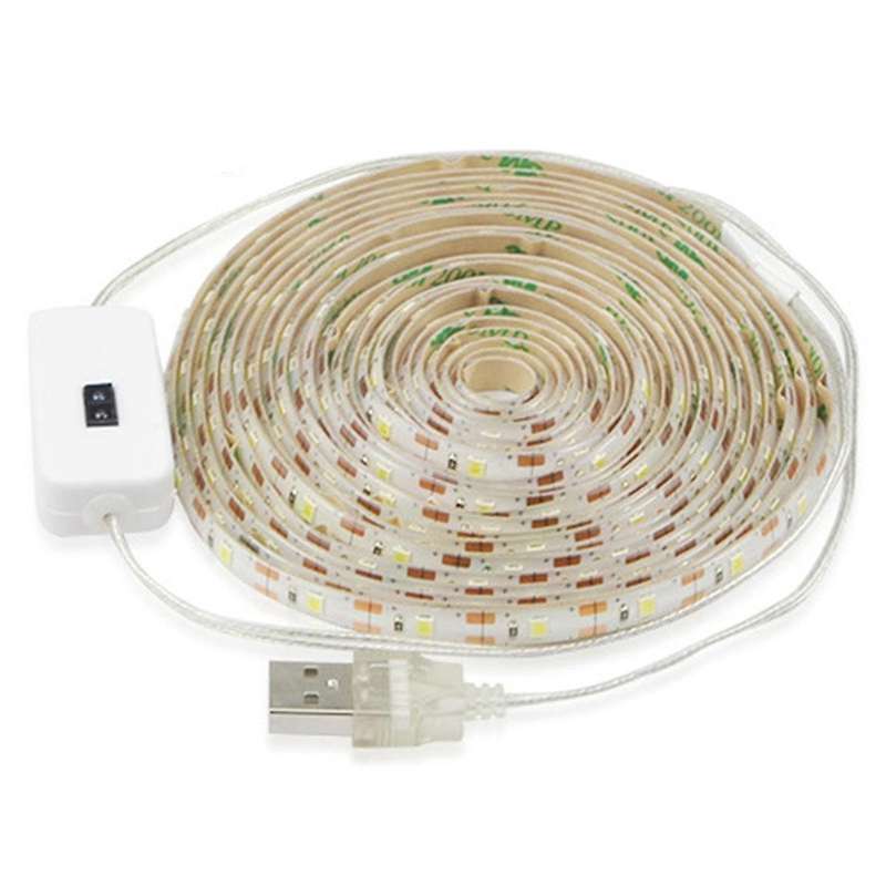LED Ice Strip Light for Kitchen with Switch Warm White Waterproof 2M