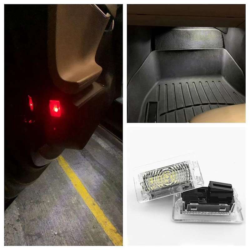 LED Interior Lights Trunk Area Light Foot Area Floor Light Side Door Courtesy Light for Model S Mod
