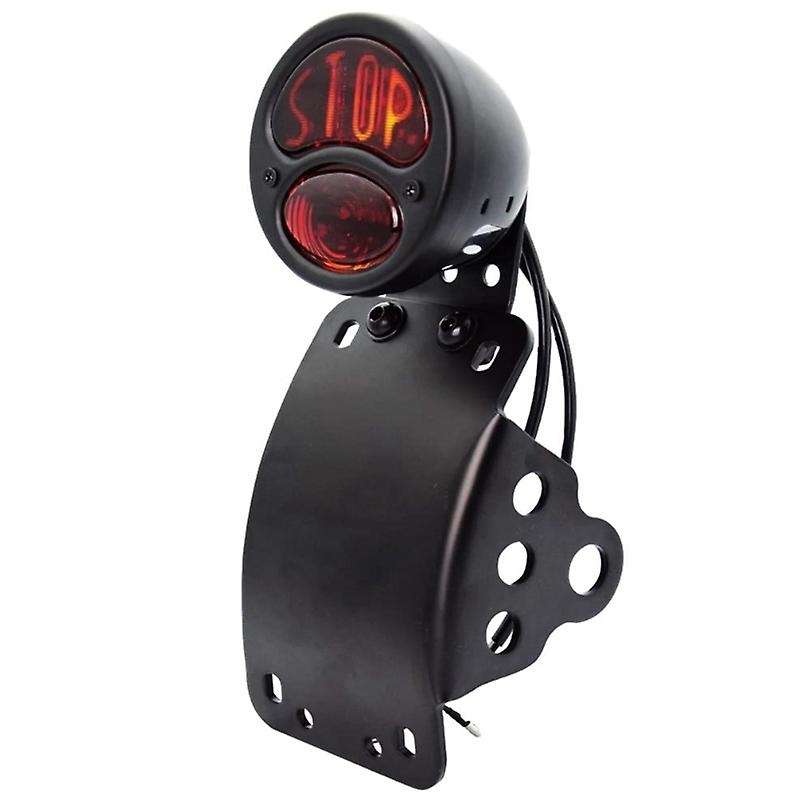 LED License Plate Brake Light Tail Light Curved Bracket for Choppers