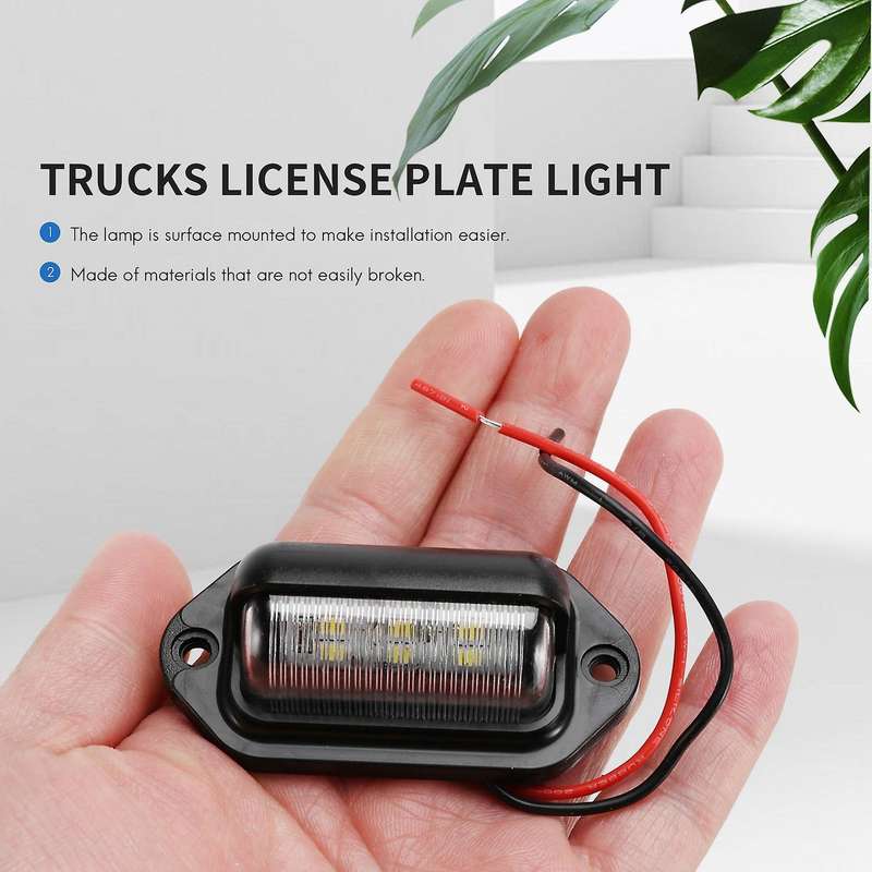 LED License Plate Light Waterproof License Plate Tail Light Compatible Trailers, RV, Trucks, Boats