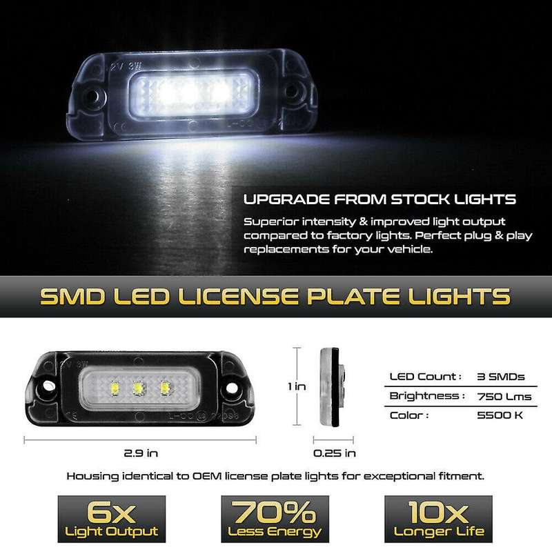 LED License Plate Light Housing SET for W164 W251