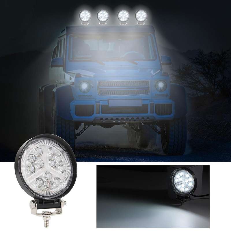 LED Light Bar 2PCS 4 Inch 168W Round Work Light Fog Lights Waterproof Truck Car Boat Motorcycle ATV