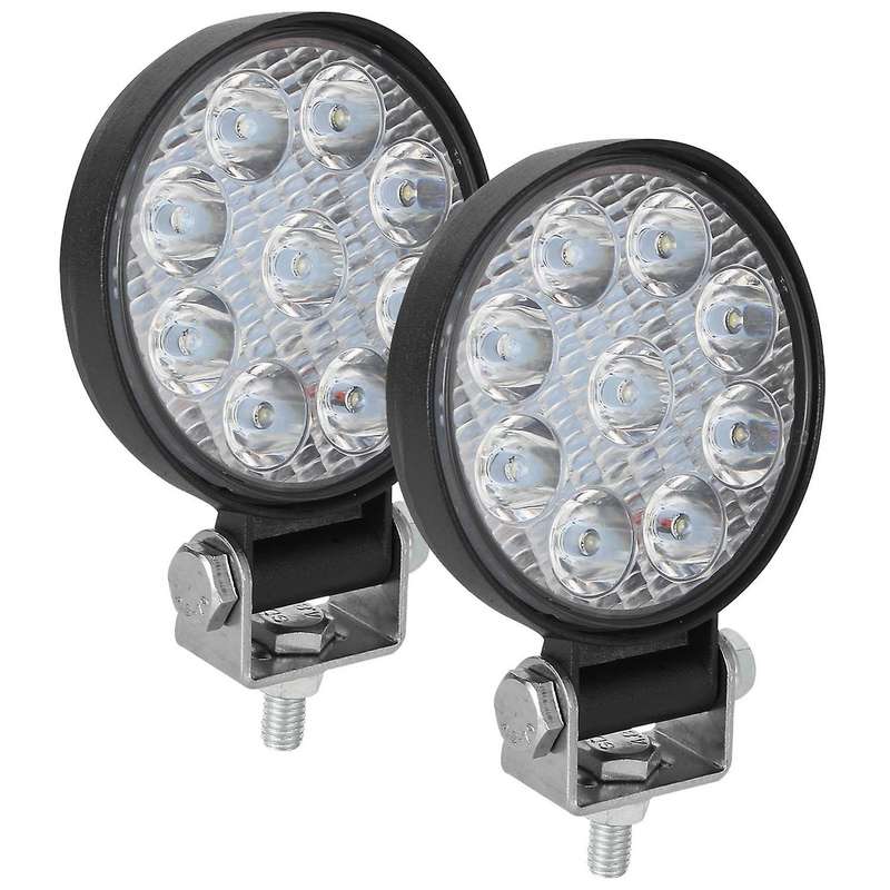 LED Light Bar 2PCS 3 Inch 27W Round LED Light Pods Work Light Flood Beam Off Road Driving Light Fog