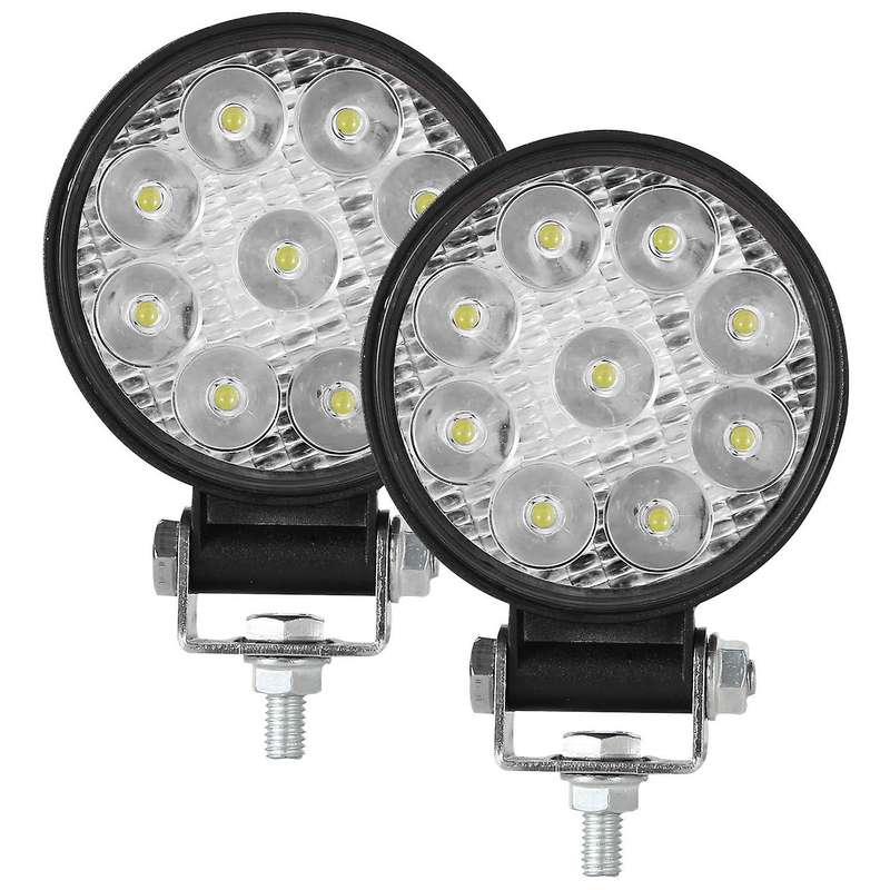 LED Light Bar 2PCS 3 Inch 27W Round LED Light Pods Work Light Flood Beam Off Road Driving Light Fog