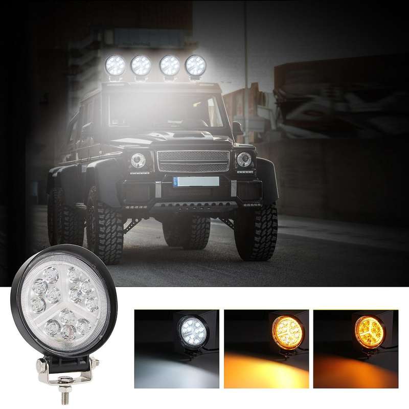 LED Light Bar 2PCS 4 Inch 168W Round Work Light Fog Lights DRL Waterproof Truck Car Boat Motorcycle
