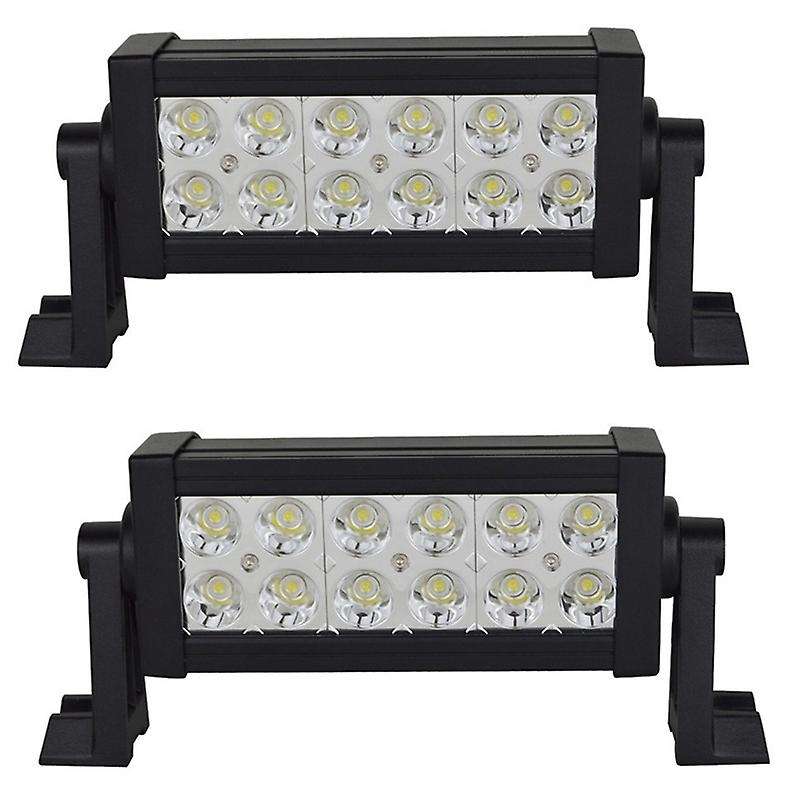LED Light Bar 2PCS 7.5 Inch 36W Spot Led Fog Lights Driving Light Roof Bumper Light Bars for Trucks