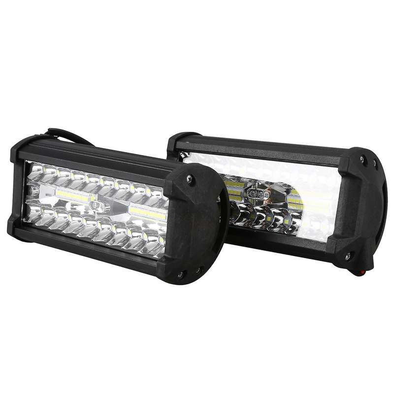 Led Light Bar 7 Inch 240W 24,000Lm Off Road Lights Pods Spot Flood Combo Triple Row Driving Fog Ligh