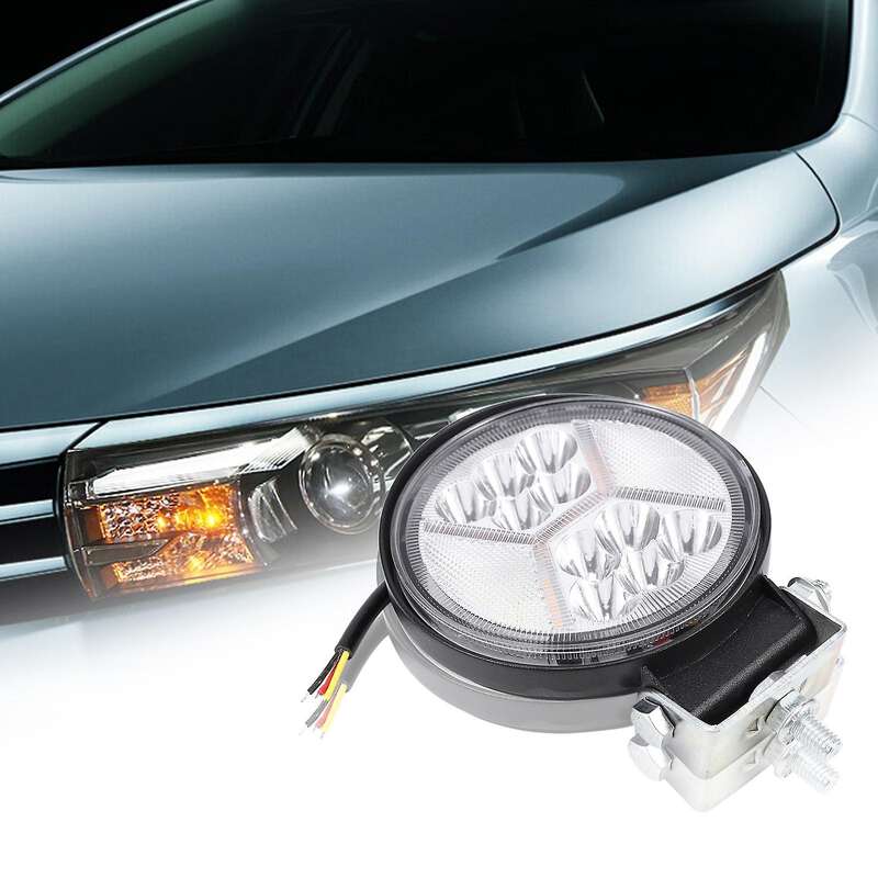 Led Light Bar,Waterproof 4 Inch 117W 6000K Round Floodlight and Spotlight Pod Off Road Fog Driving R