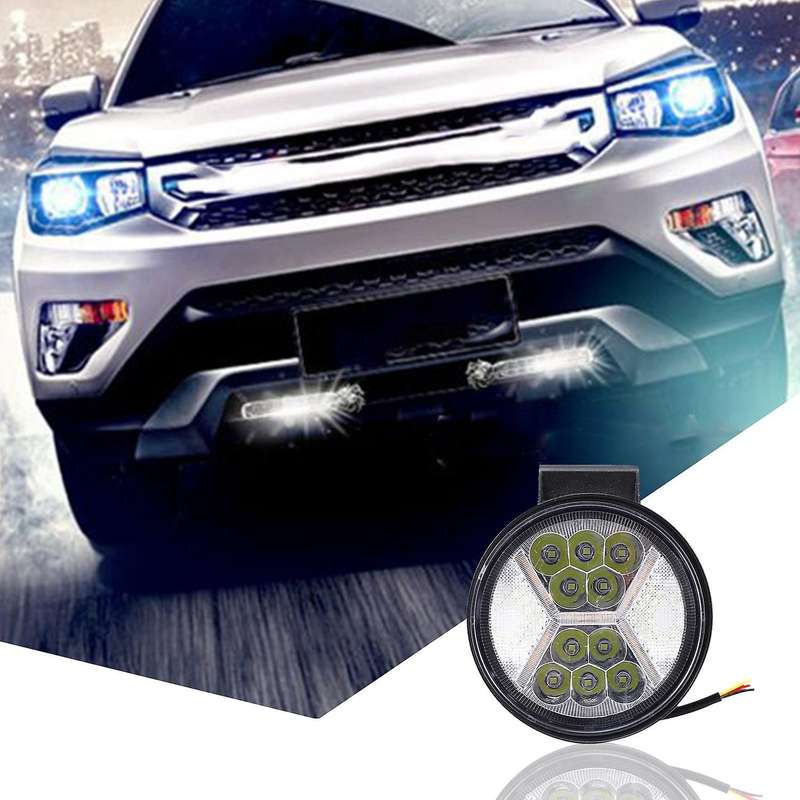 Led Light Bar,Waterproof 4 Inch 117W 6000K Round Floodlight and Spotlight Pod Off Road Fog Driving R