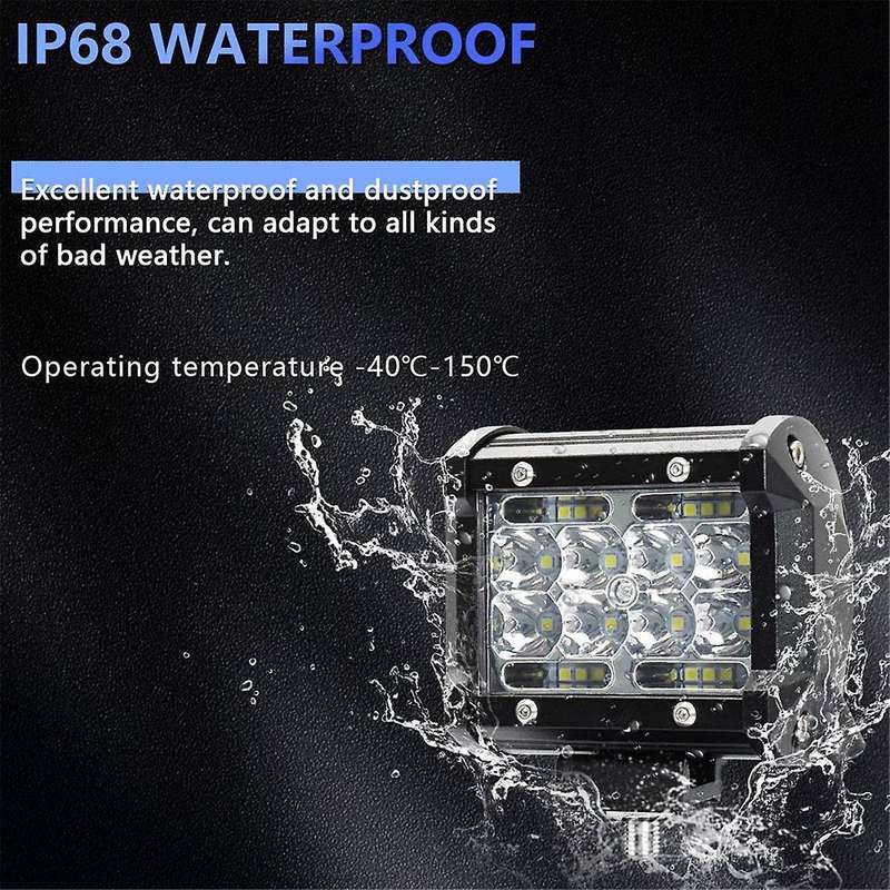 LED Light Bar, LED Light Pods 4 Inch 60W 6000Lm LED Truck Work Lights Spot Lights LED Pods for Boat