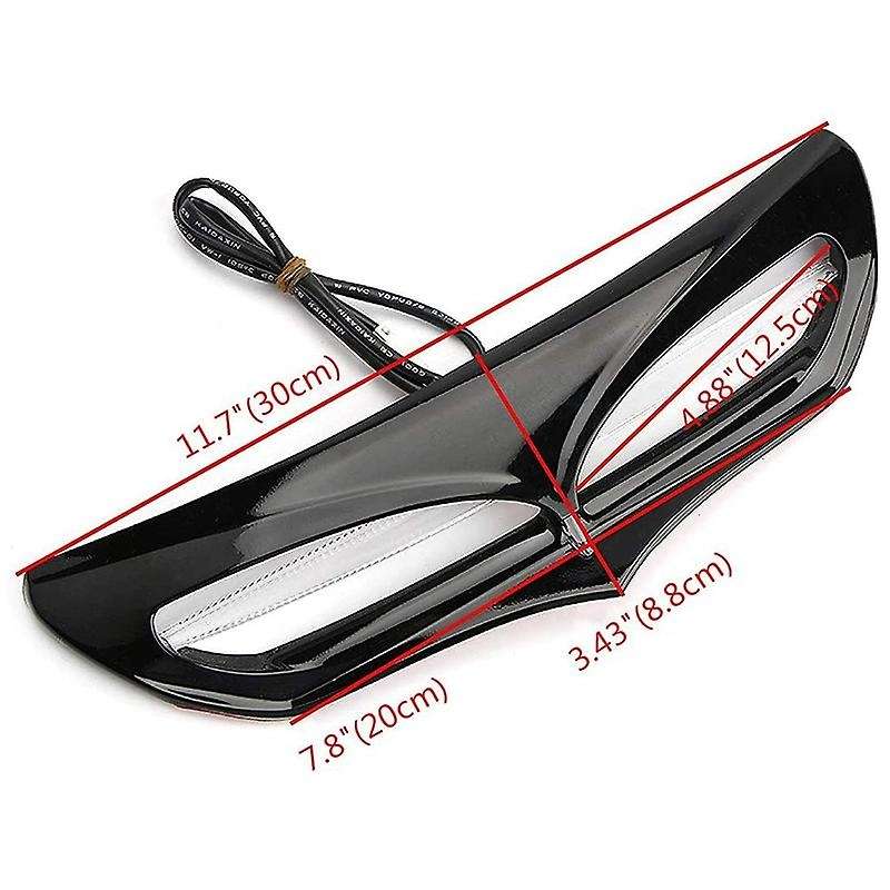 LED Lighted Fairing Intake Trim Vent Accent Replacement for Glide 2014-2017 (Black)