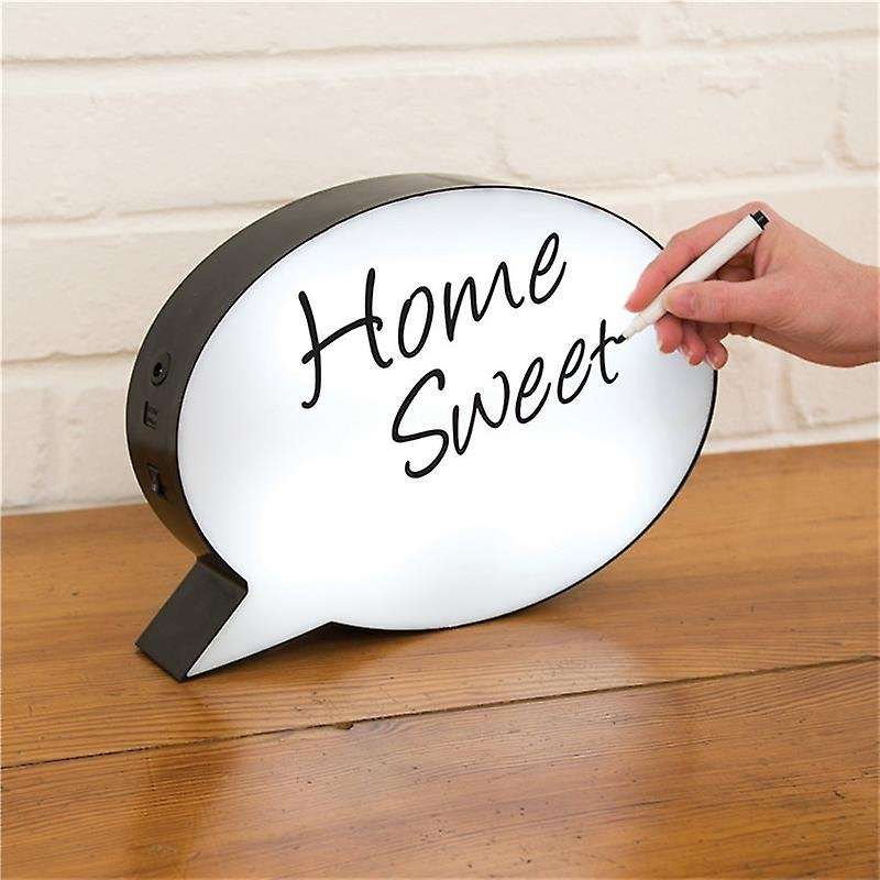 Led Message Handwriting Letter Light Box Speech Bubble Shape Writing Board Add 1 Pen for Birthday P