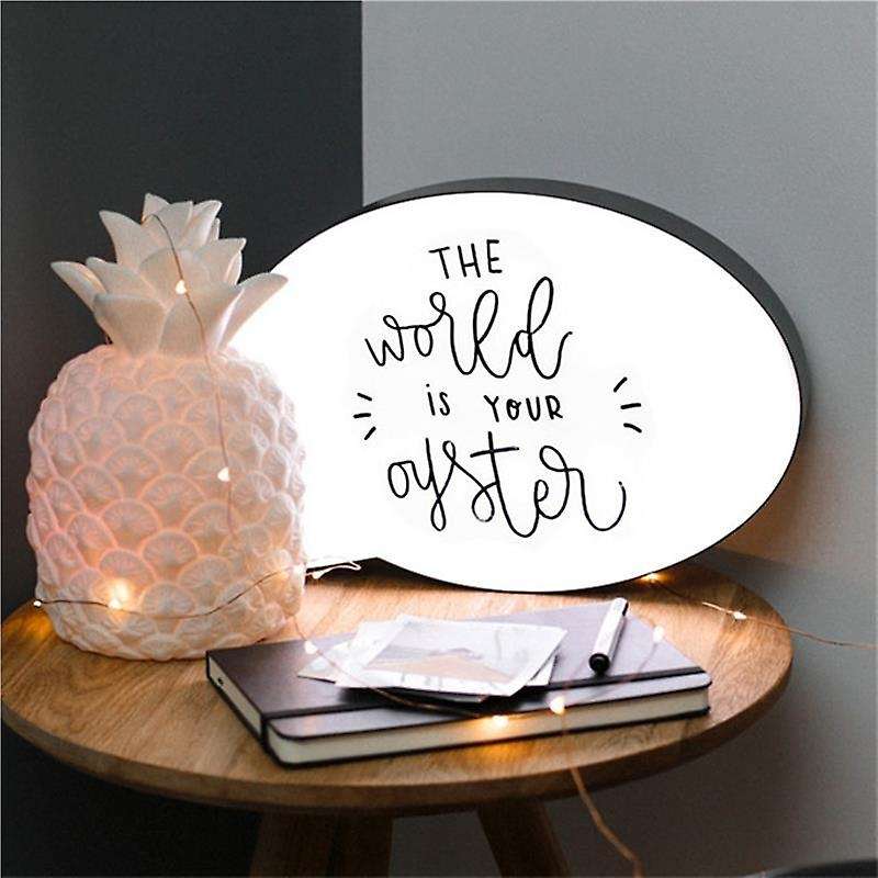 Led Message Handwriting Letter Light Box Speech Bubble Shape Writing Board Add 1 Pen for Birthday P
