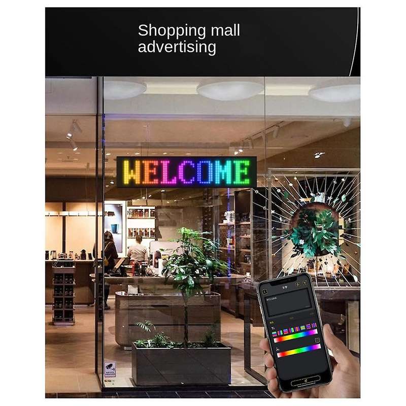 LED Matrix Panel Programmable Flexible Screen IP65 Display Animation Message Scrolling Sign APP Cont