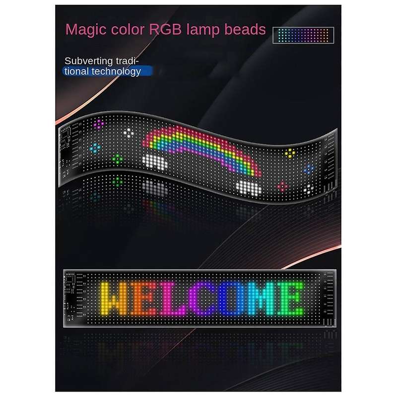 LED Matrix Panel Programmable Flexible Screen IP65 Display Animation Message Scrolling Sign APP Cont