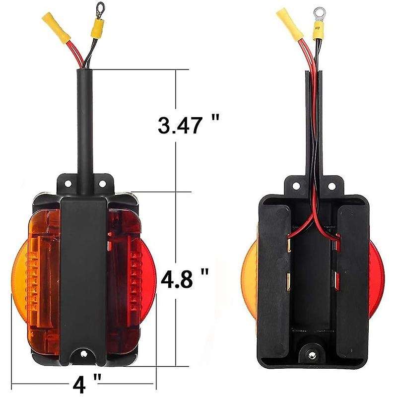 LED Marker Trailer Lights Set - Dual Face LED Clearance Lights for Truck Red and 7