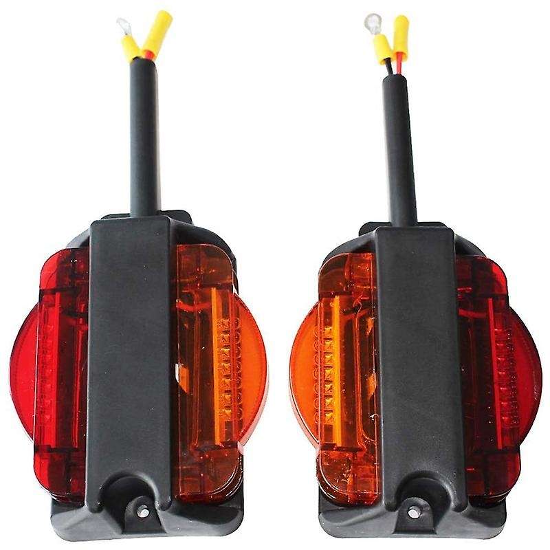 LED Marker Trailer Lights Set - Dual Face LED Clearance Lights for Truck Red and 7
