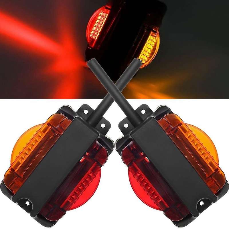 LED Marker Trailer Lights Set - Dual Face LED Clearance Lights for Truck Red and 7