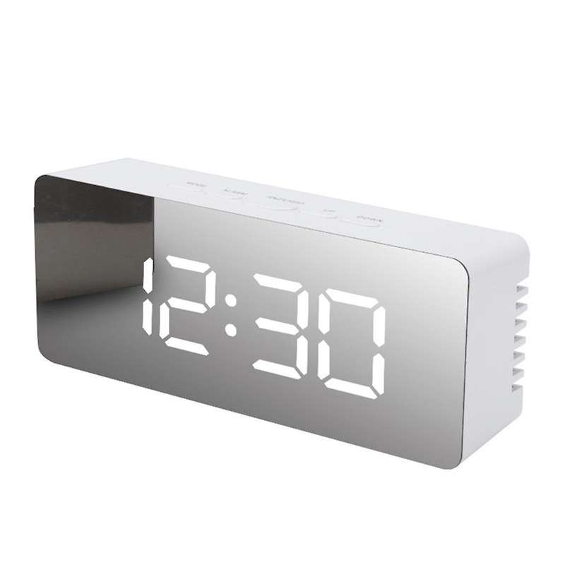 LED Mirror Digital Clock Bedroom Office Travel Electronic Table Clock Desktop Alarm Clock Temperatur