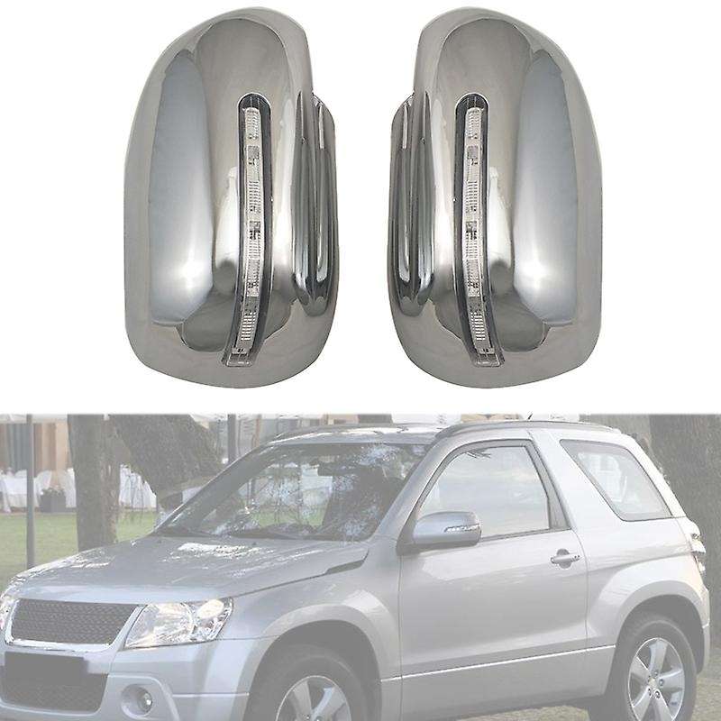 LED Mirror Cover Reversing Mirror Decorative Cover Sequins 2Pcs for VITARA 2008-2012