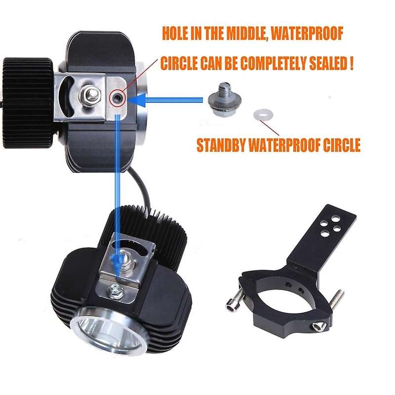 LED Motorcycle Headlight Spotlight 18W 2700Lm Super Bright White Fog DRL Head Light Lamp Hunting Dri