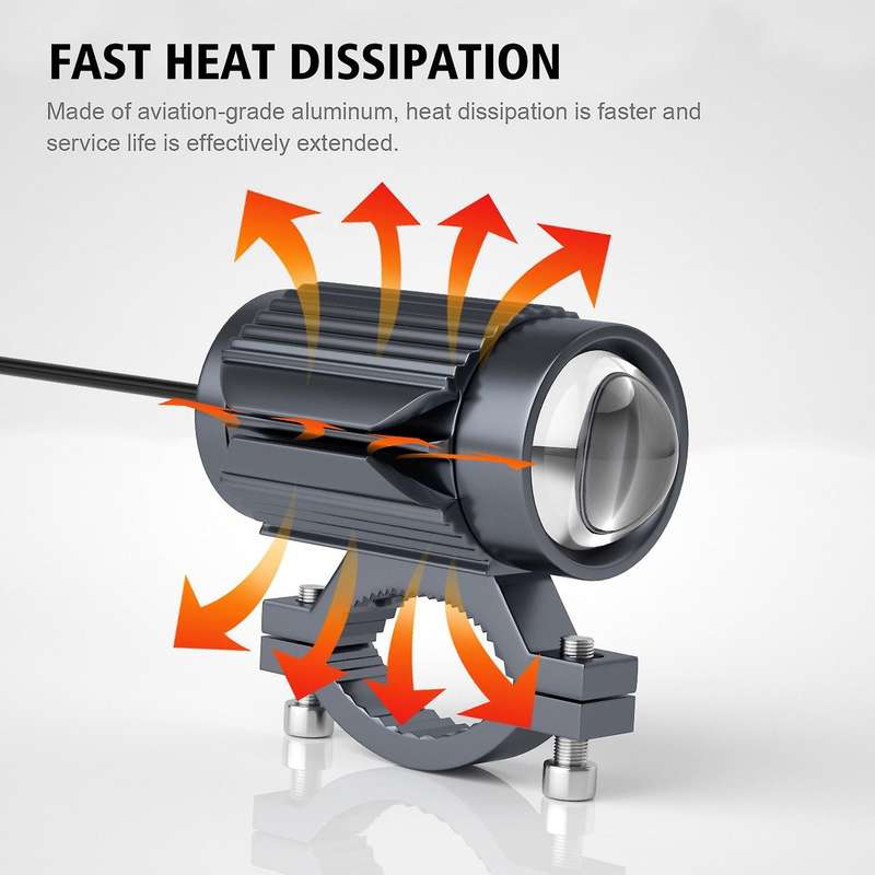 LED Motorcycle Headlight 15W 8-85V Motorcycles Headlight Working Spot Light Fog Lamp for