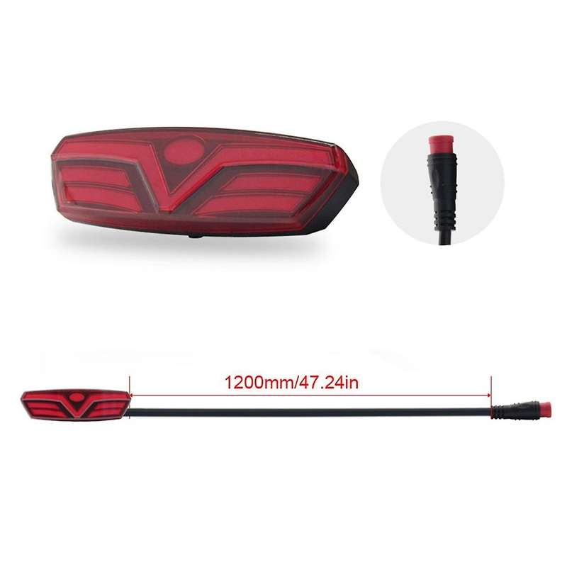 Led Mountain Bike Luggage Rack Light Waterproof Bicycle Rear Seat Reflective Taillight Night Riddin