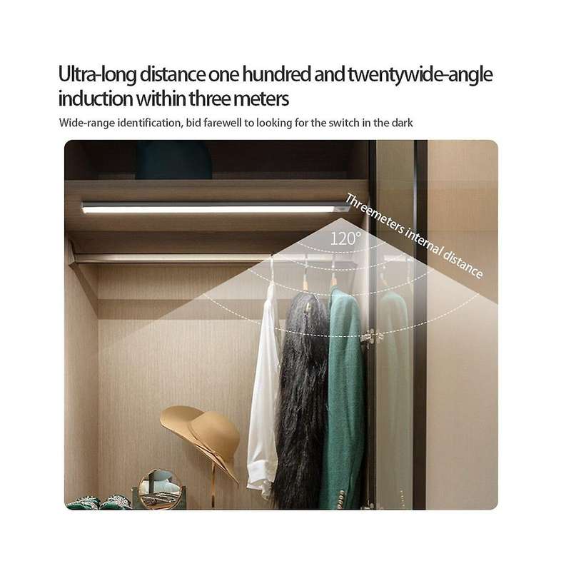 Led Night Light 20cm Motion Sensor Wireless Usb Cabinet Night Light Wardrobe Lamp for Kitchen Cabin