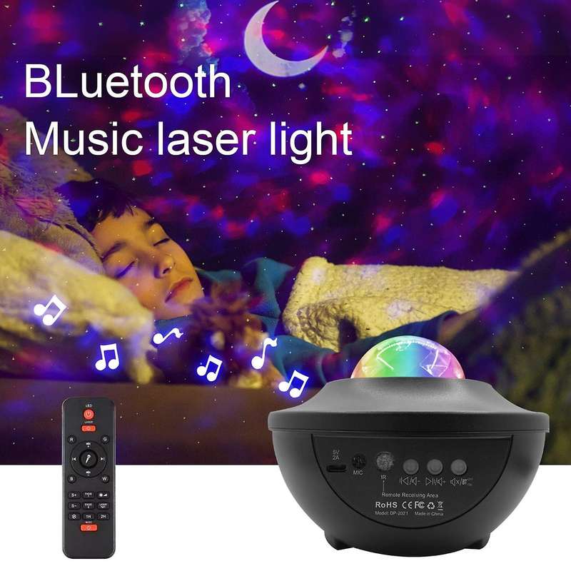 LED Nebula Projector,Rotating Starry Night Light Projector with Bluetooth Speaker for Bedroom Deco