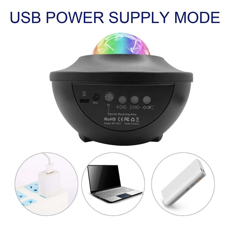 LED Nebula Projector,Rotating Starry Night Light Projector with Bluetooth Speaker for Bedroom Deco