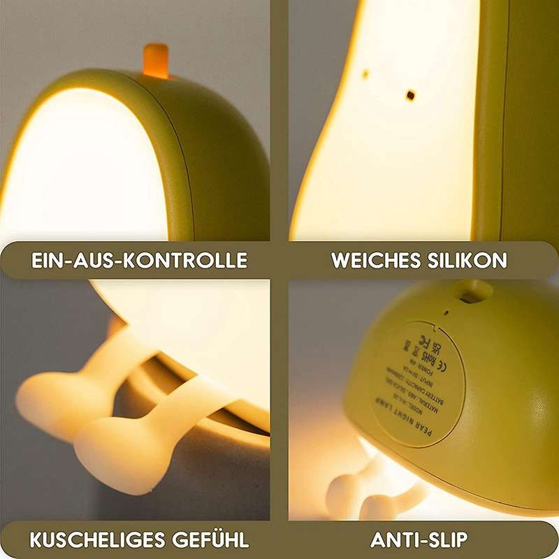 LED Night Light Children, Cute Baby Night Light Dimmable Silicone Sleep Aid Children Rechargeable fo