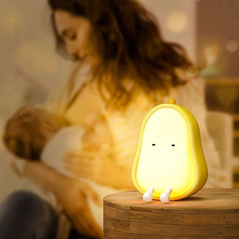 LED Night Light Children, Cute Baby Night Light Dimmable Silicone Sleep Aid Children Rechargeable fo