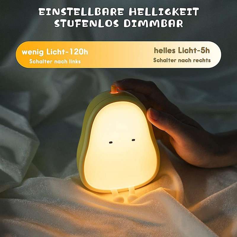 LED Night Light Children, Cute Baby Night Light Dimmable Silicone Sleep Aid Children Rechargeable fo