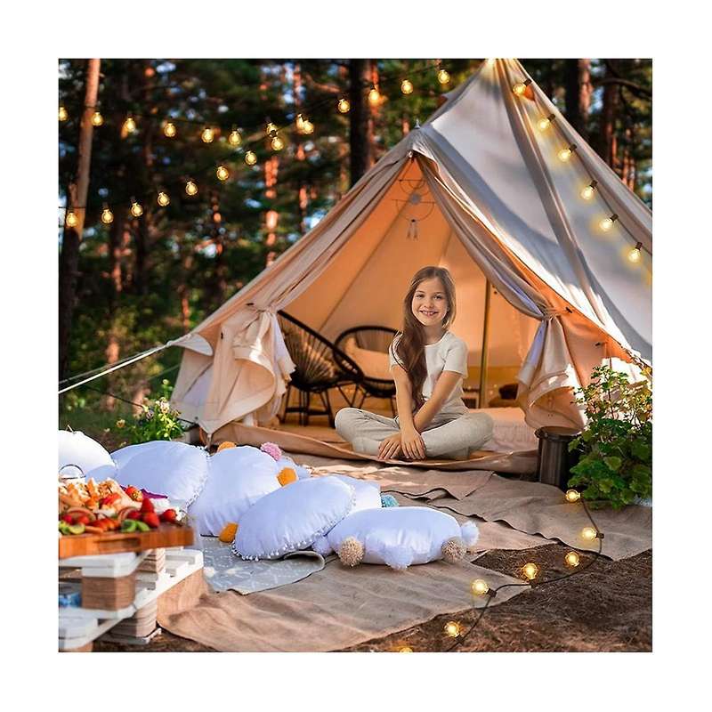 Led Outdoor G40 Globe Dimmable Patio Lights, Waterproof Hanging String Light with 27led