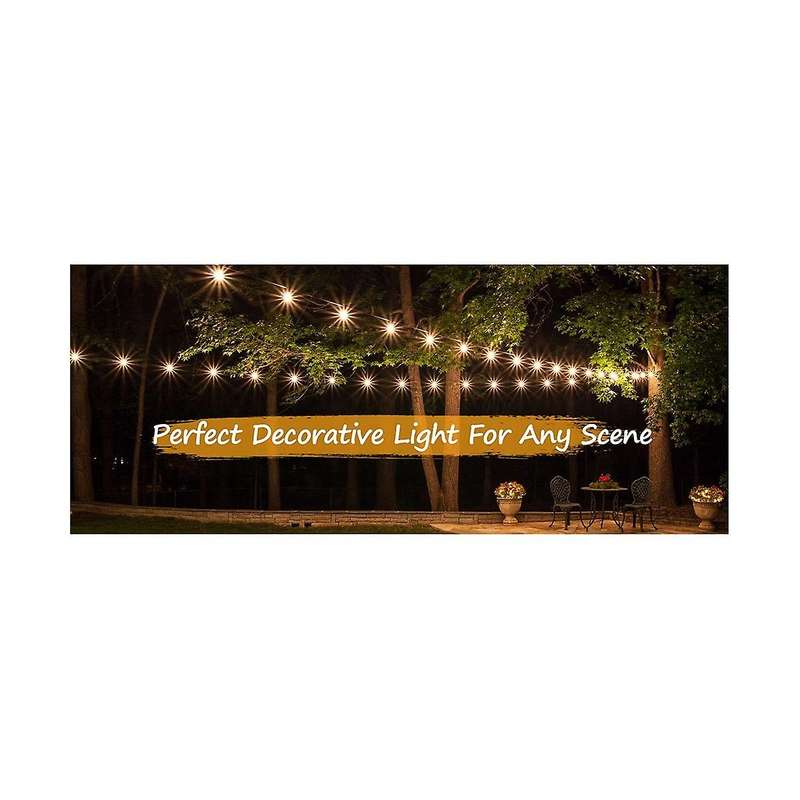 Led Outdoor G40 Globe Dimmable Patio Lights, Waterproof Hanging String Light with 27led