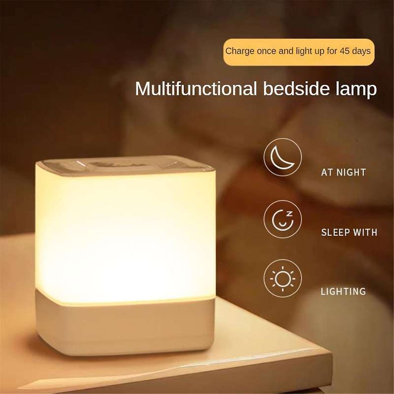 Led Night Light Usb Rechargeable 3-level Brightness for Bedside Lamp Portable Touch Night Light For