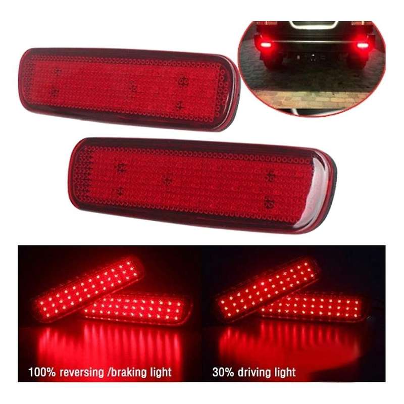 Led Rear Bumper Reflector Brake Light Compatible Toyota Land Cruiser 100