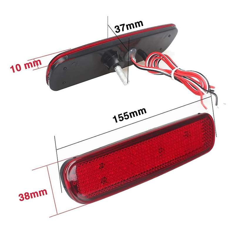 Led Rear Bumper Reflector Brake Light Compatible Toyota Land Cruiser 100