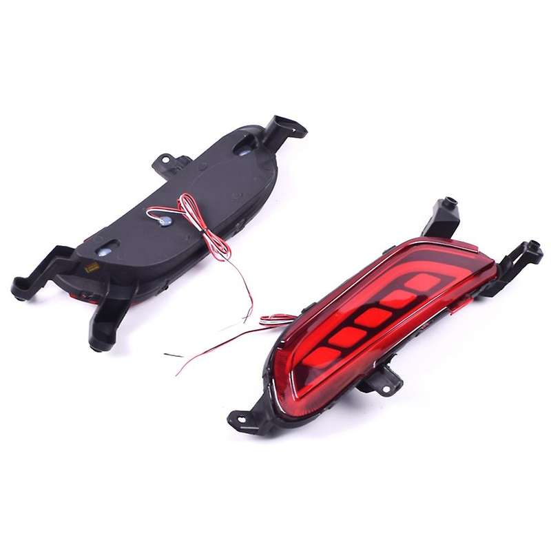 LED Rear Bumper Light Reflector Fog Lamp Brake Light Turning Signal Light for -3 CX3 2015-2019(Three
